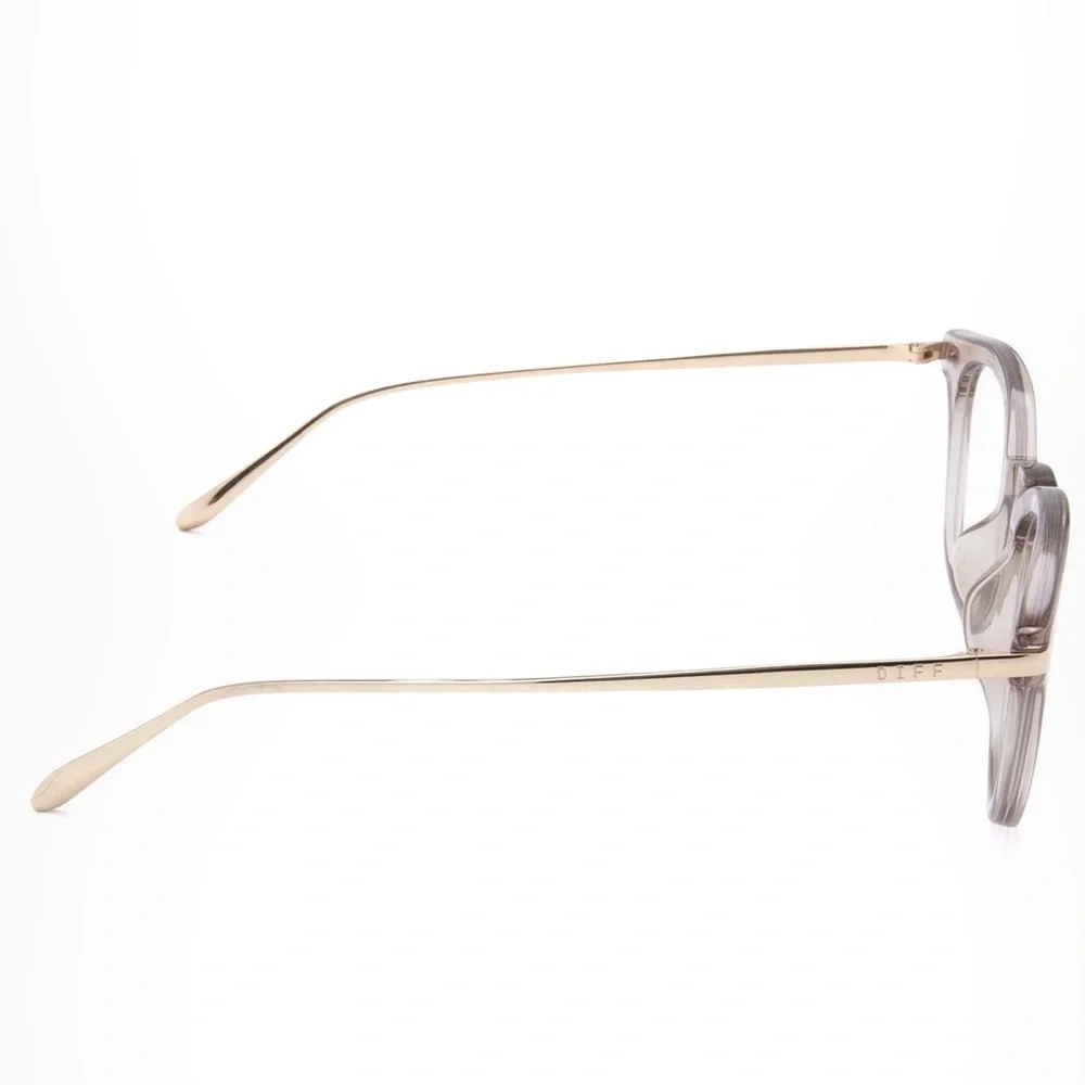 DIFF Caden Blue Light Glasses Vintage Crystal Frame Bluelight Blocking Lens NWT